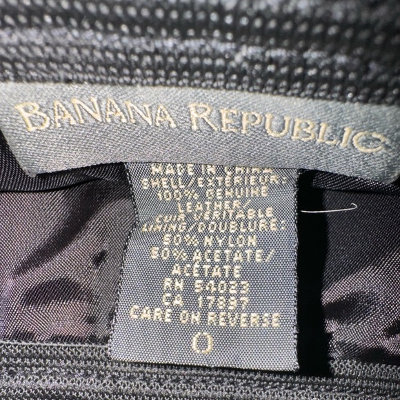 Vintage Banana Republic 100% Genuine Leather Long A-Lined Skirt Size 0 - Picture 3 of 4